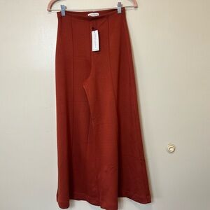 Ripley Radar Women’s Copper Brown Knit Wide Leg Pants. Size Medium. NWT.